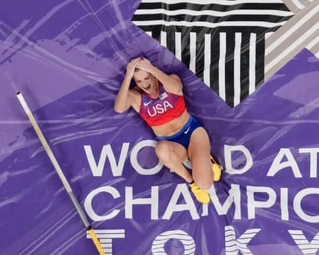 Katie Moon claims third straight world pole vault championship in nail-biting Japanese competition
