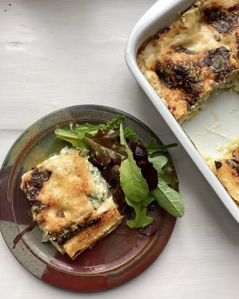 An Inspired Dish for Lasagne with Courgette and A Trio of Cheeses